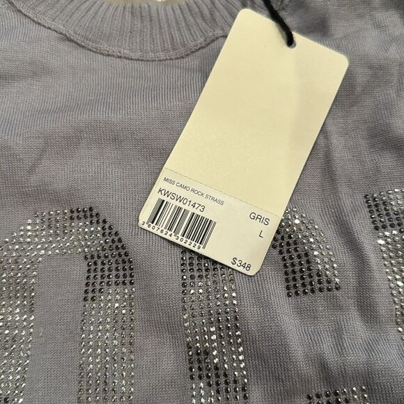 NEW! ZADIG & VOLTAIRE Miss Camo Rock Strass Sweater - Picture 6 of 7